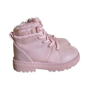 DKNY Girls Shimmer Pink Boots Size 5